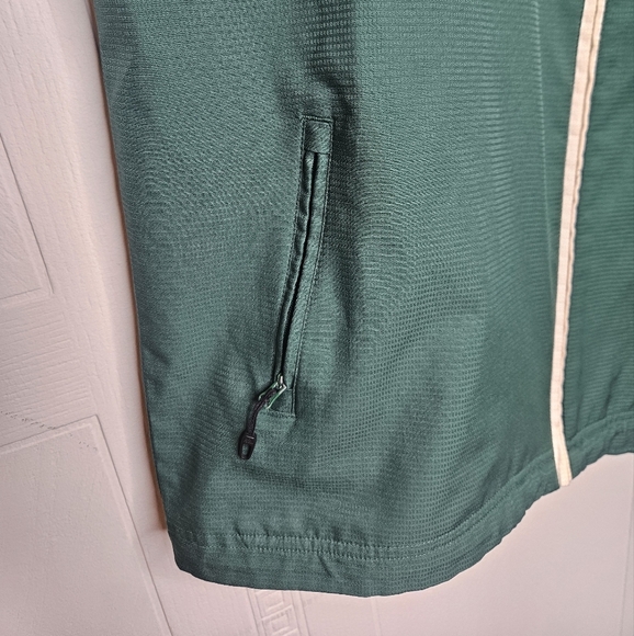 Adidas Climaproof Green and White Mesh Lined Windbreaker Jacket XL EUC - Picture 6 of 12